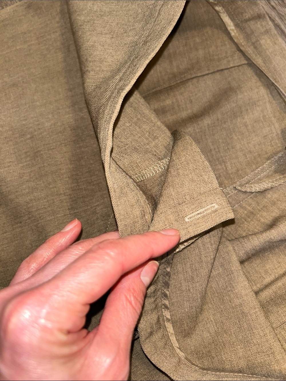 Ann Taylor Stretch Wool Blend Tan Beige Straight Leg Dress Pants Size 10 - Picture 6 of 9